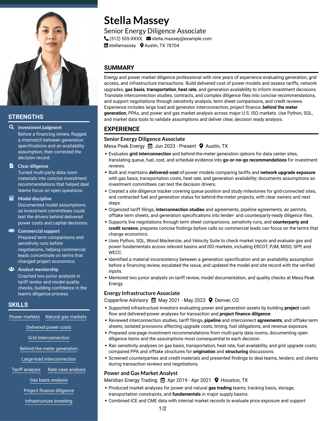 Resume example — page 1