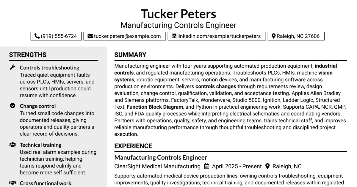 7 Engineer - Supply Chain Engineering Resume Templates with Example