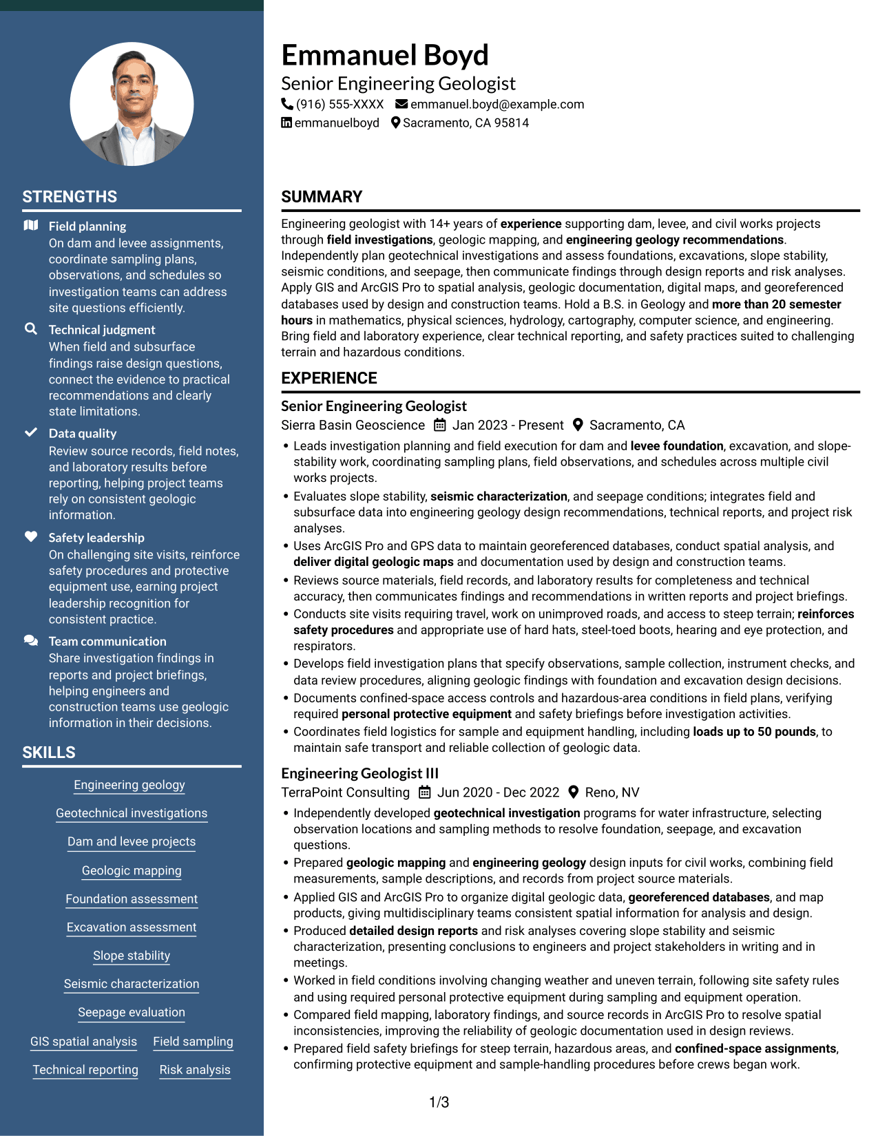 Resume example — page 1