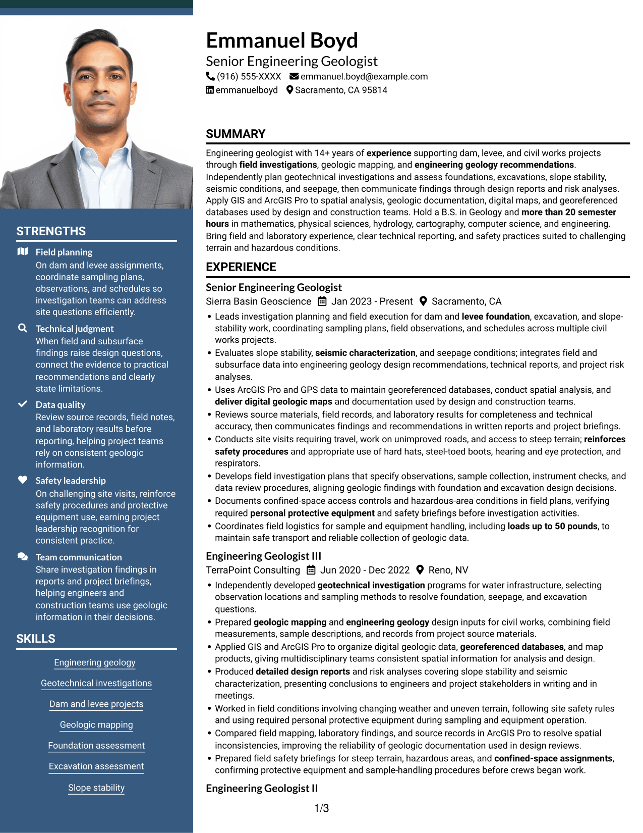 Resume example — page 1