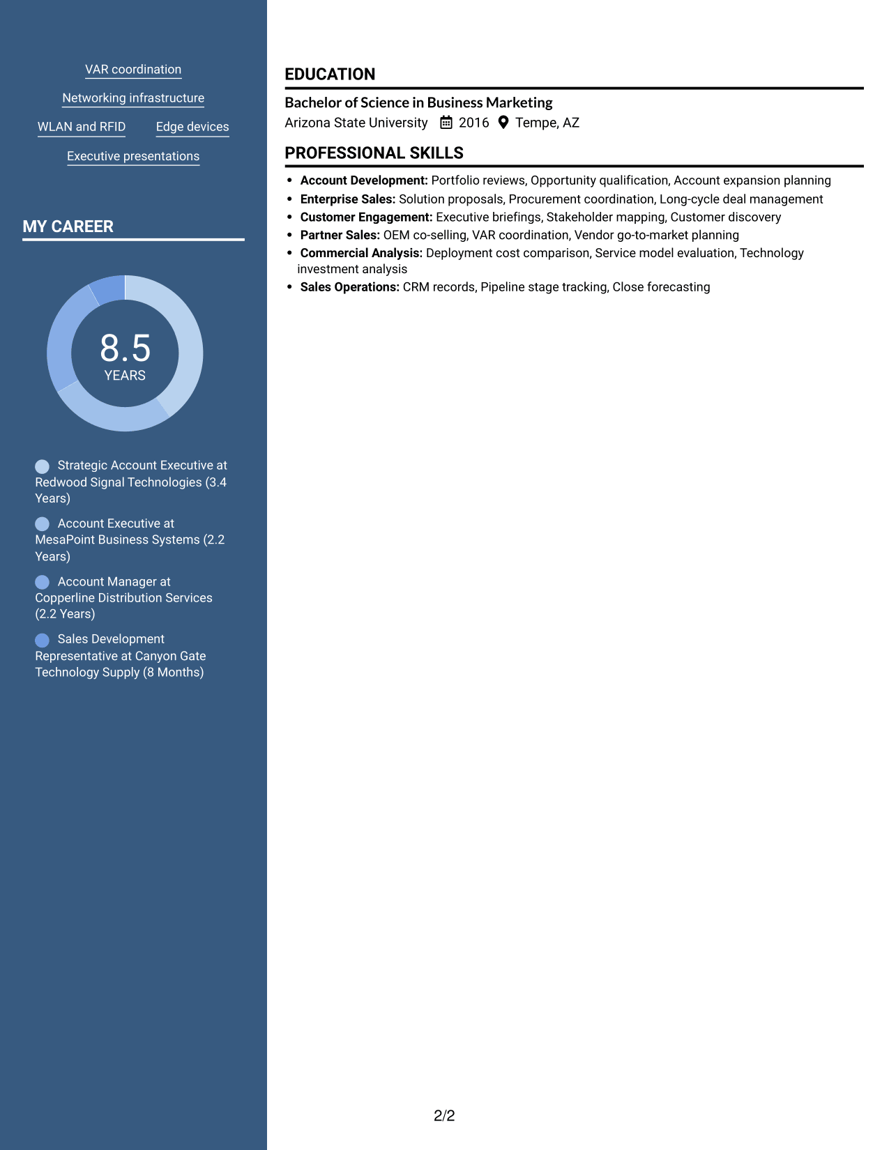 Resume example — page 2