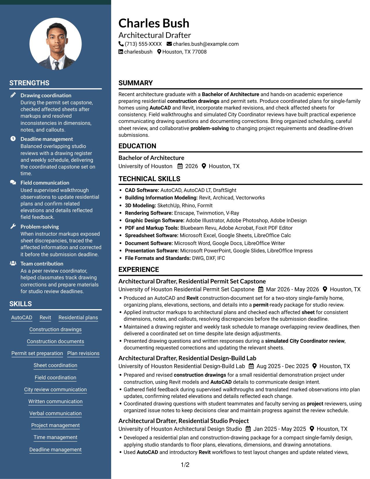 Resume example — page 1
