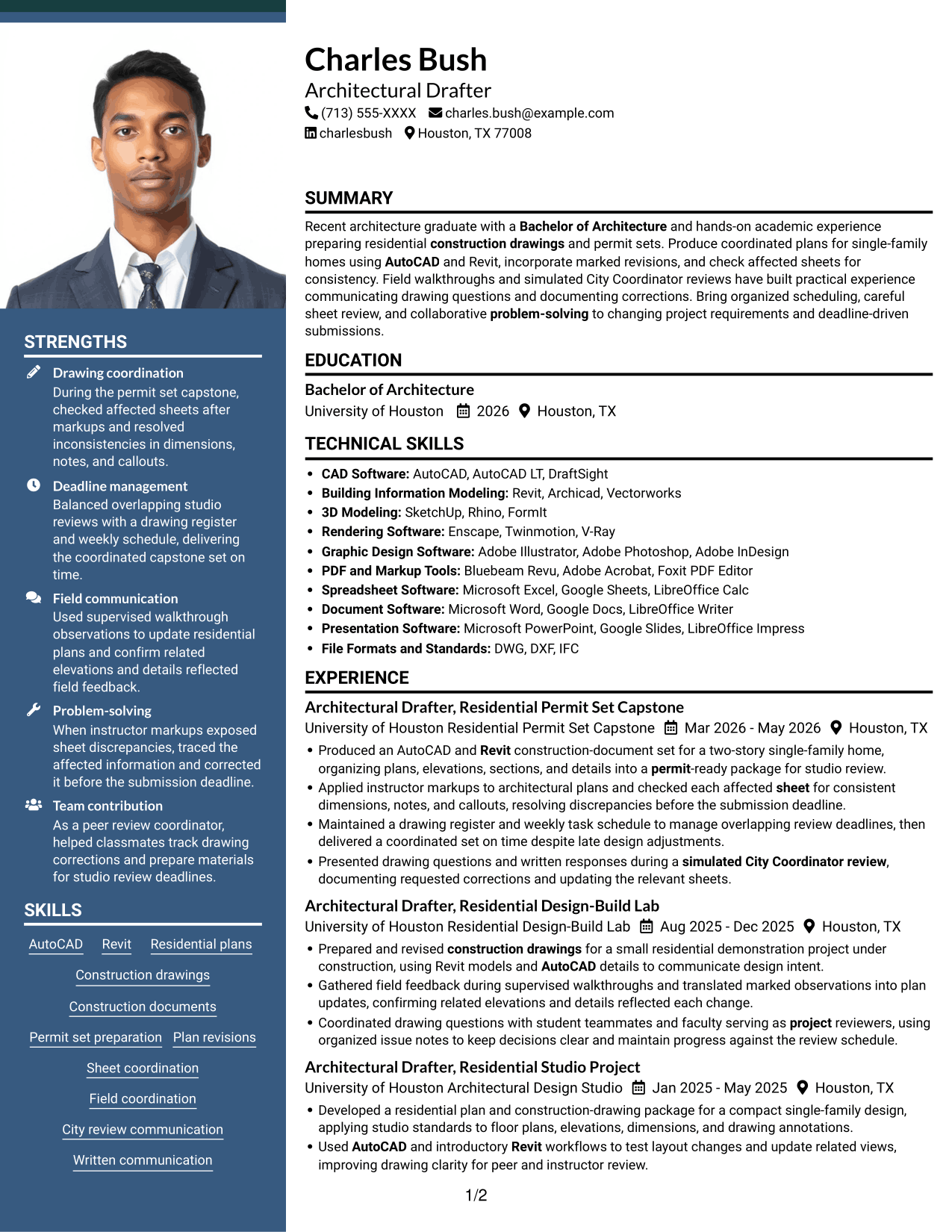 Resume example — page 1