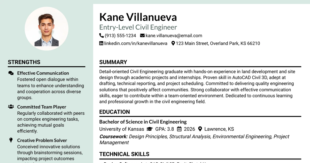 33 Entry-Level Civil Engineer Resume Templates with Example 2026 (ATS-Optimized)