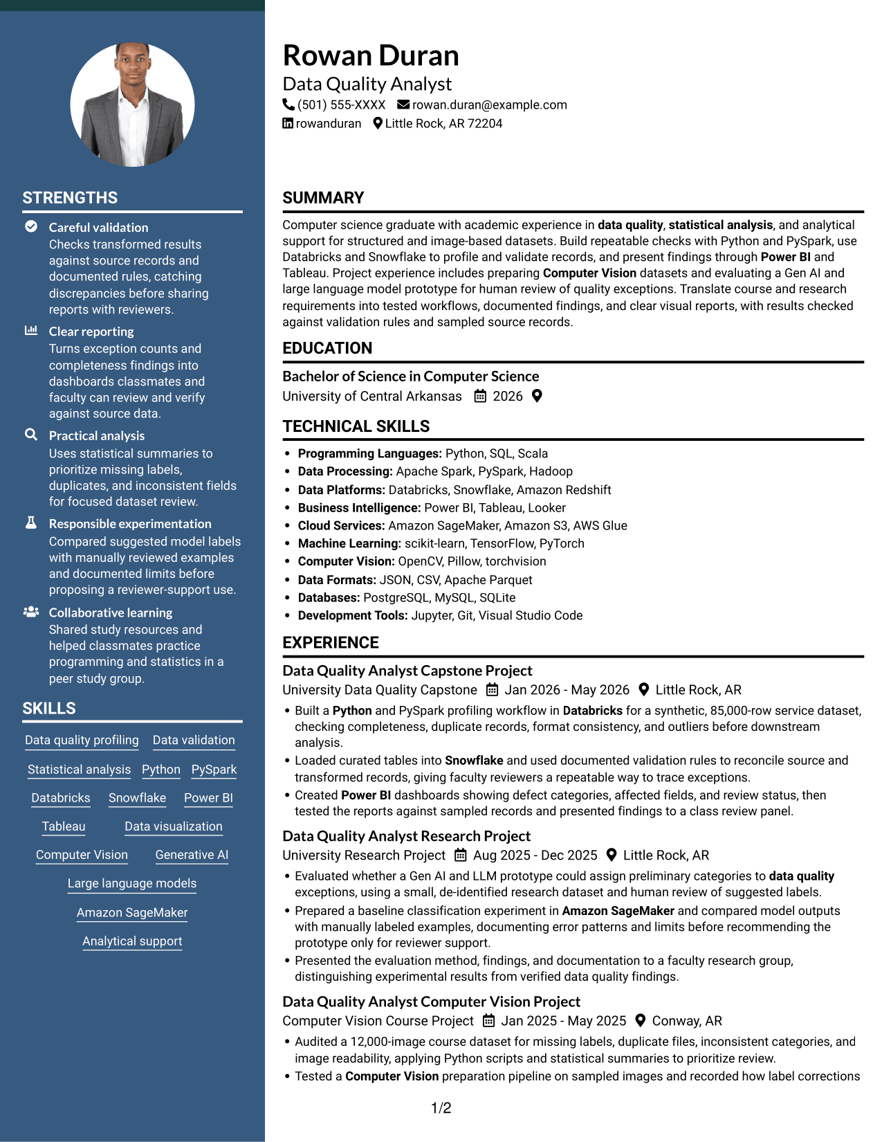 Resume example — page 1
