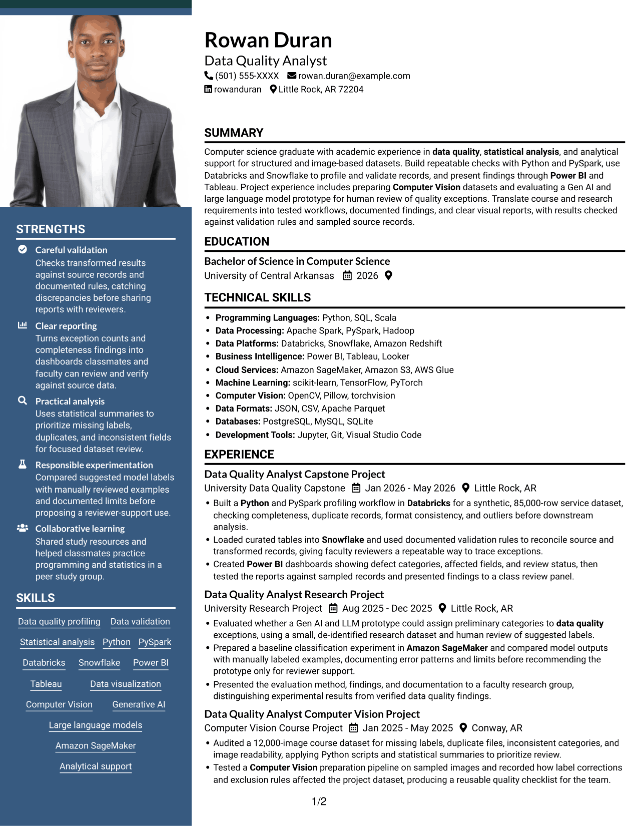 Resume example — page 1