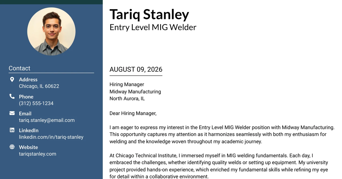 30+ Entry Level MIG Welder Cover Letter Templates with Example 2026