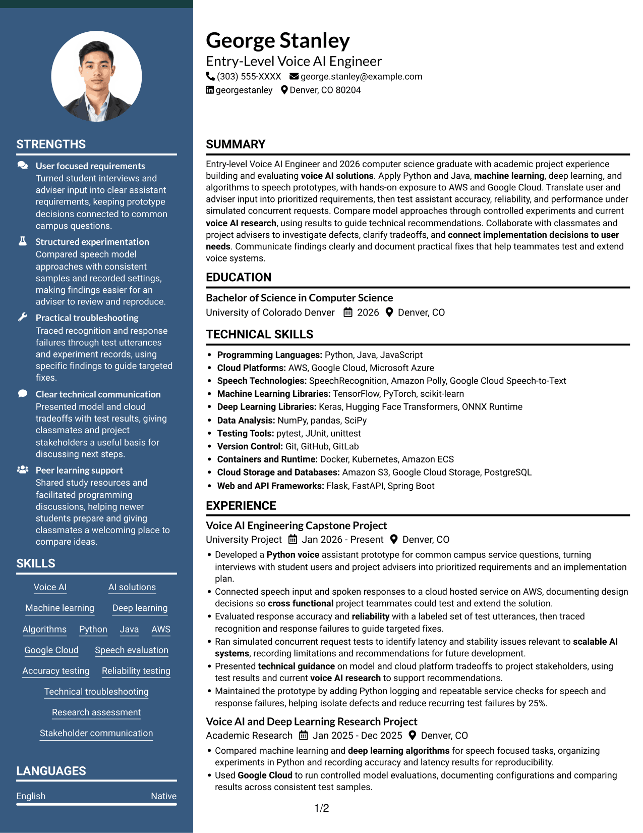 Resume example — page 1