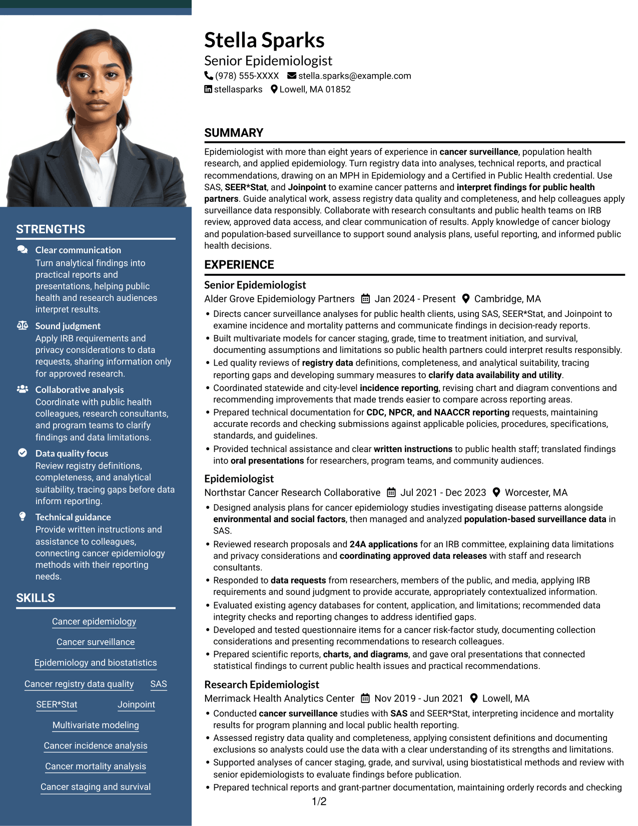 Resume example — page 1