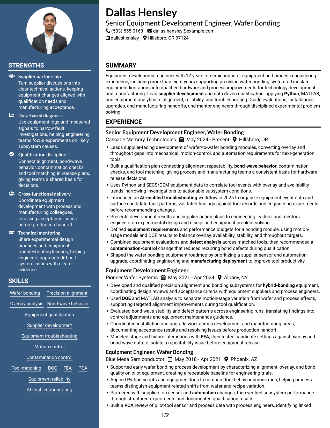Resume example — page 1