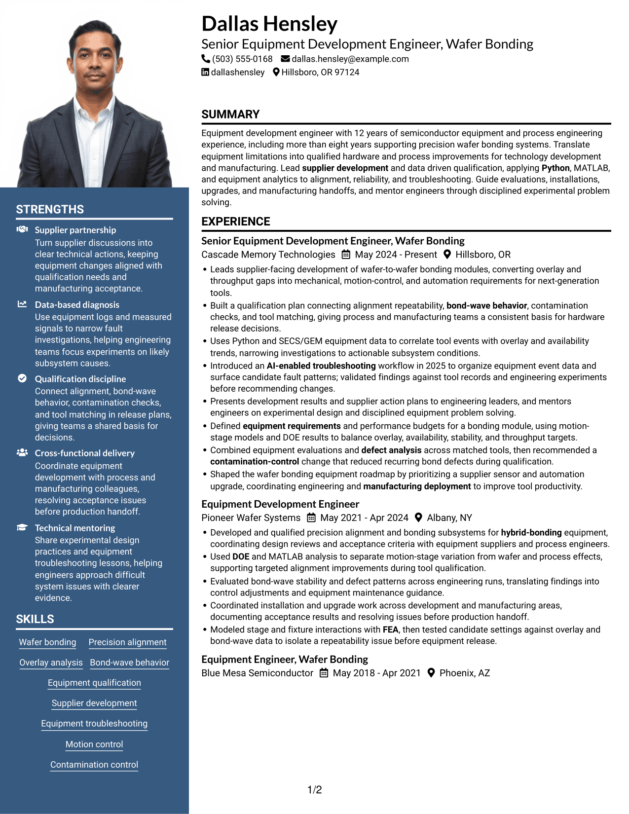 Resume example — page 1