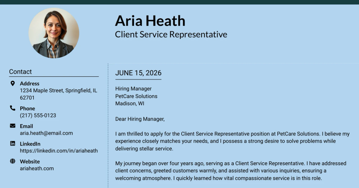 30+ ER Client Service Representative Cover Letter Templates with Example 2026