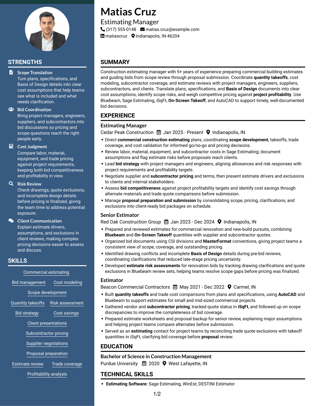 Resume example — page 1