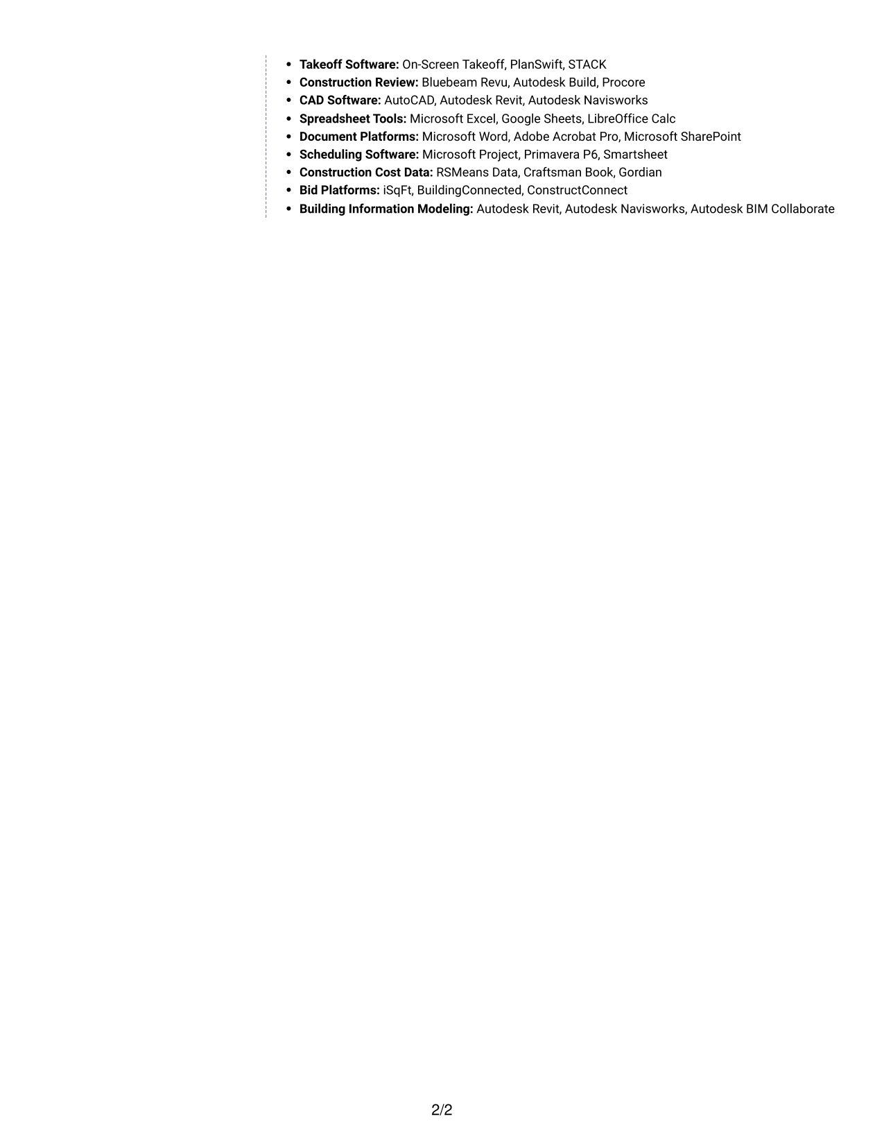 Resume example — page 2
