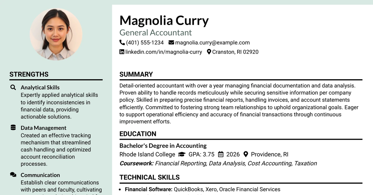33 General Accountant Resume Templates with Example 2026 (ATS-Optimized)