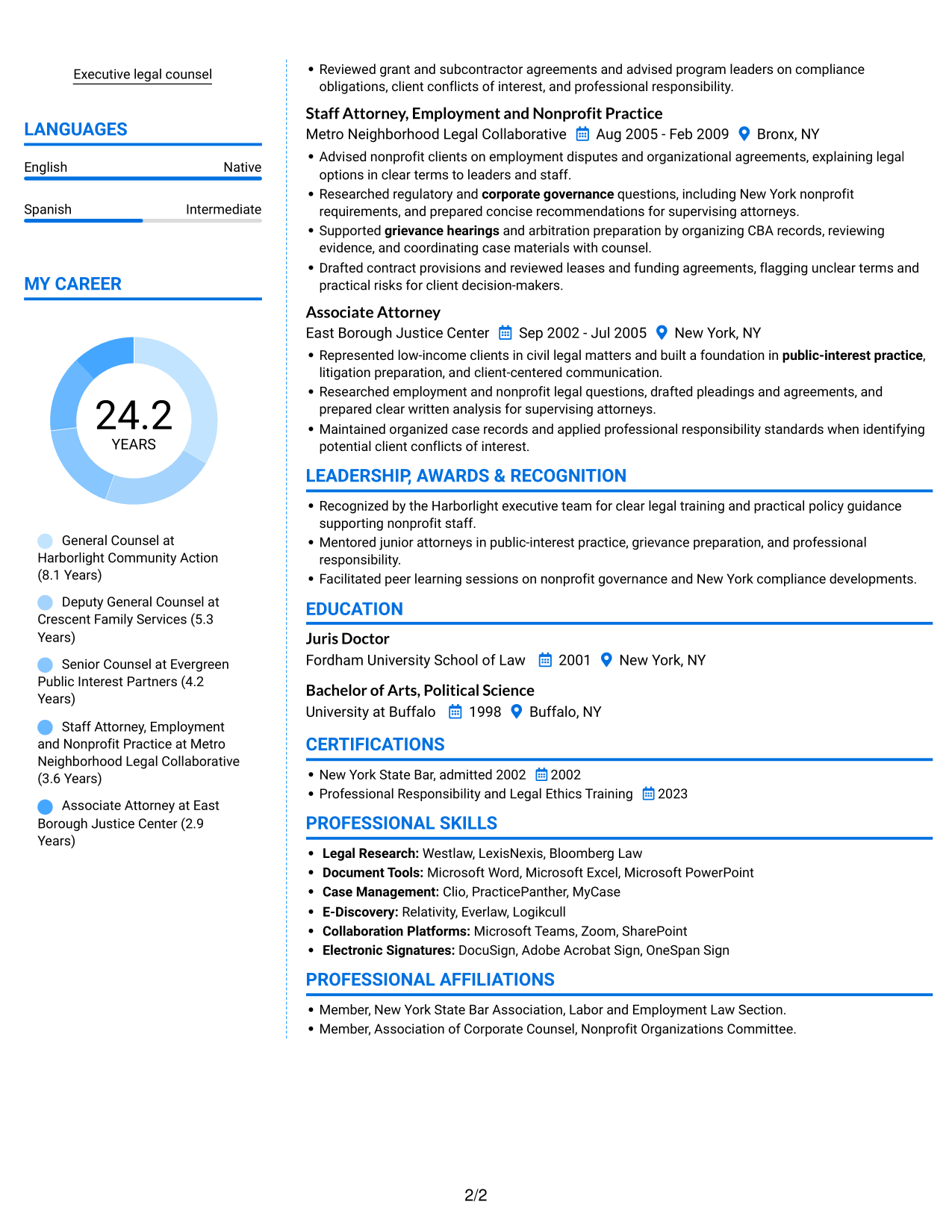 Resume example — page 2