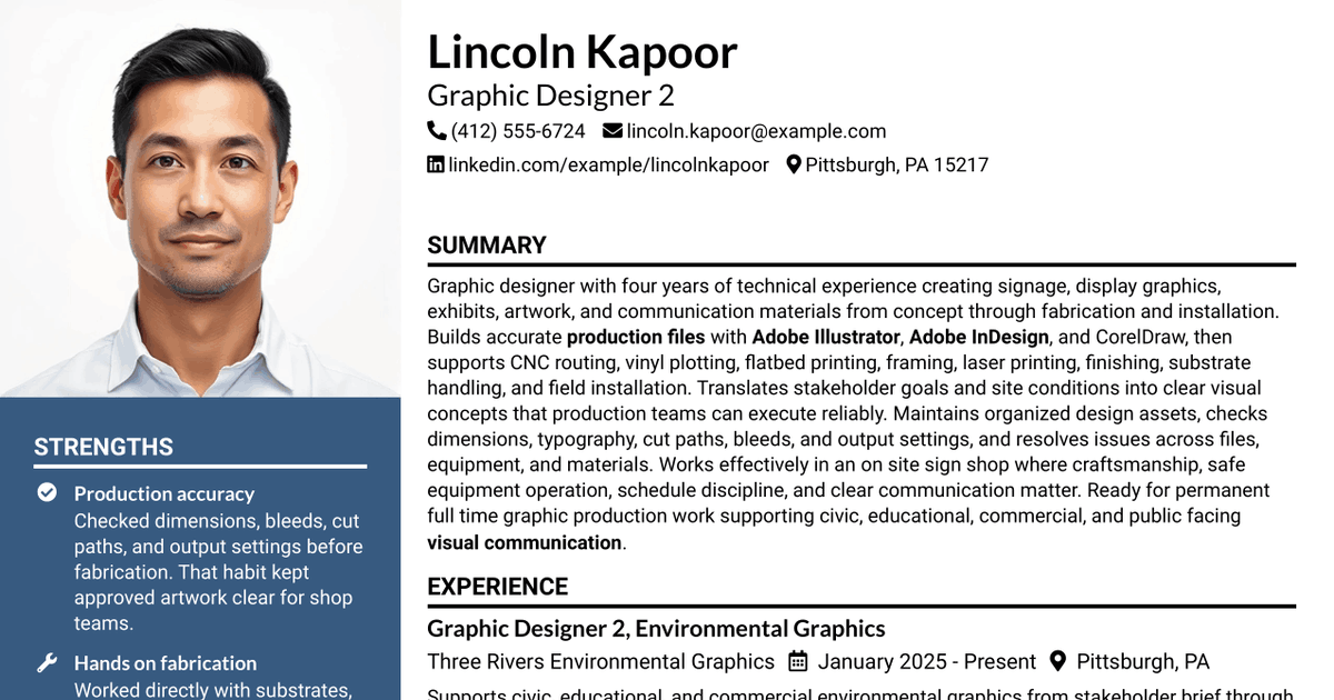 7 Graphic Designer 2 Resume Templates with Example