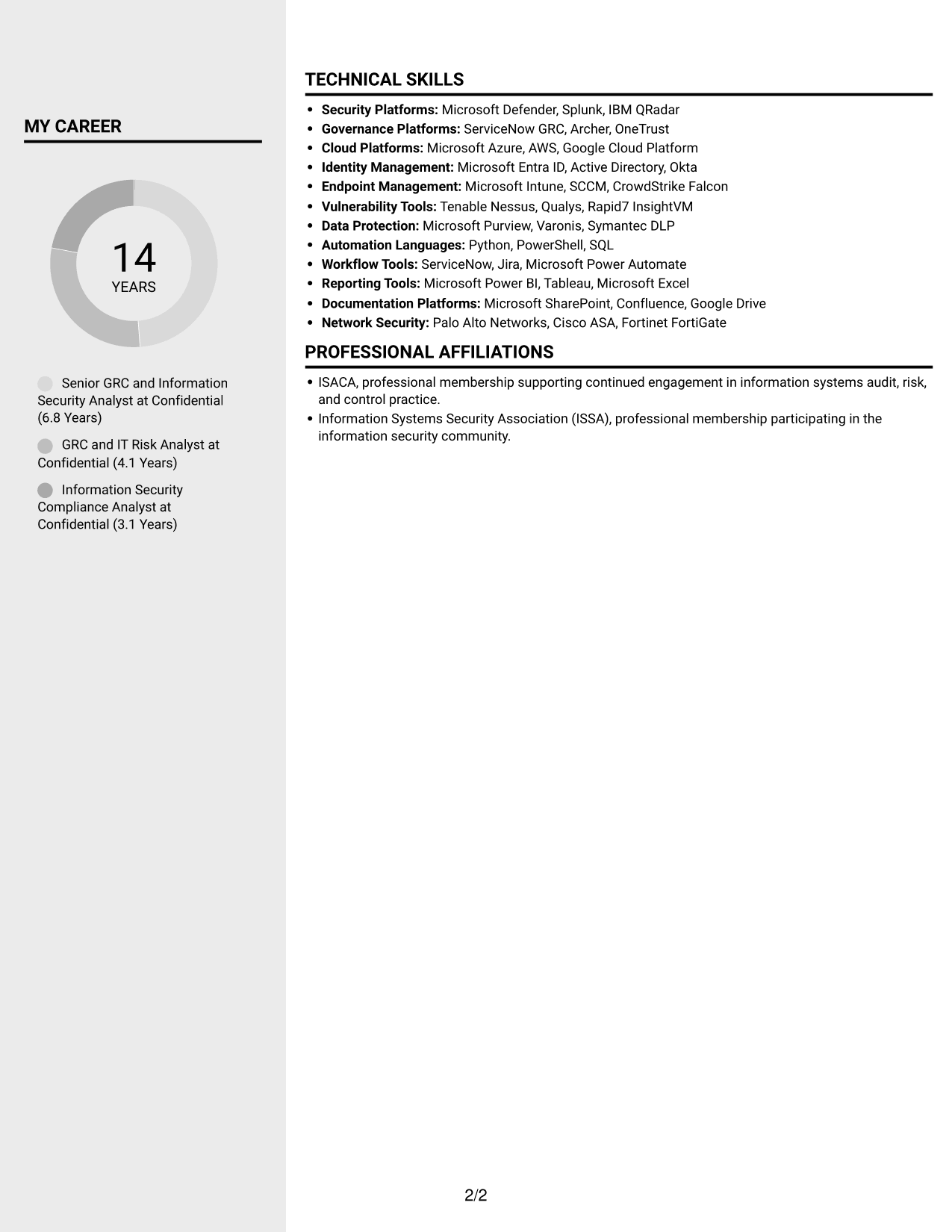 Resume example — page 2
