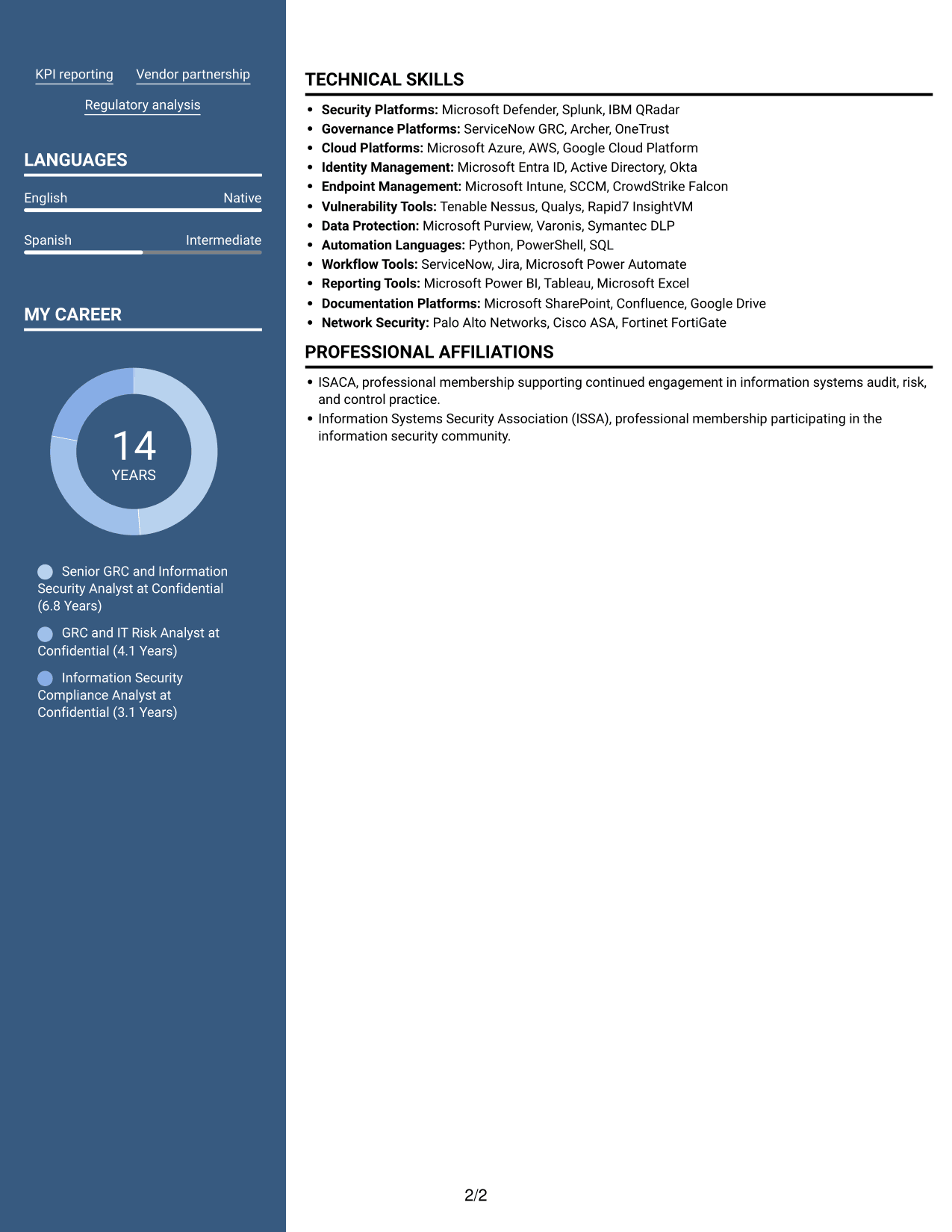 Resume example — page 2