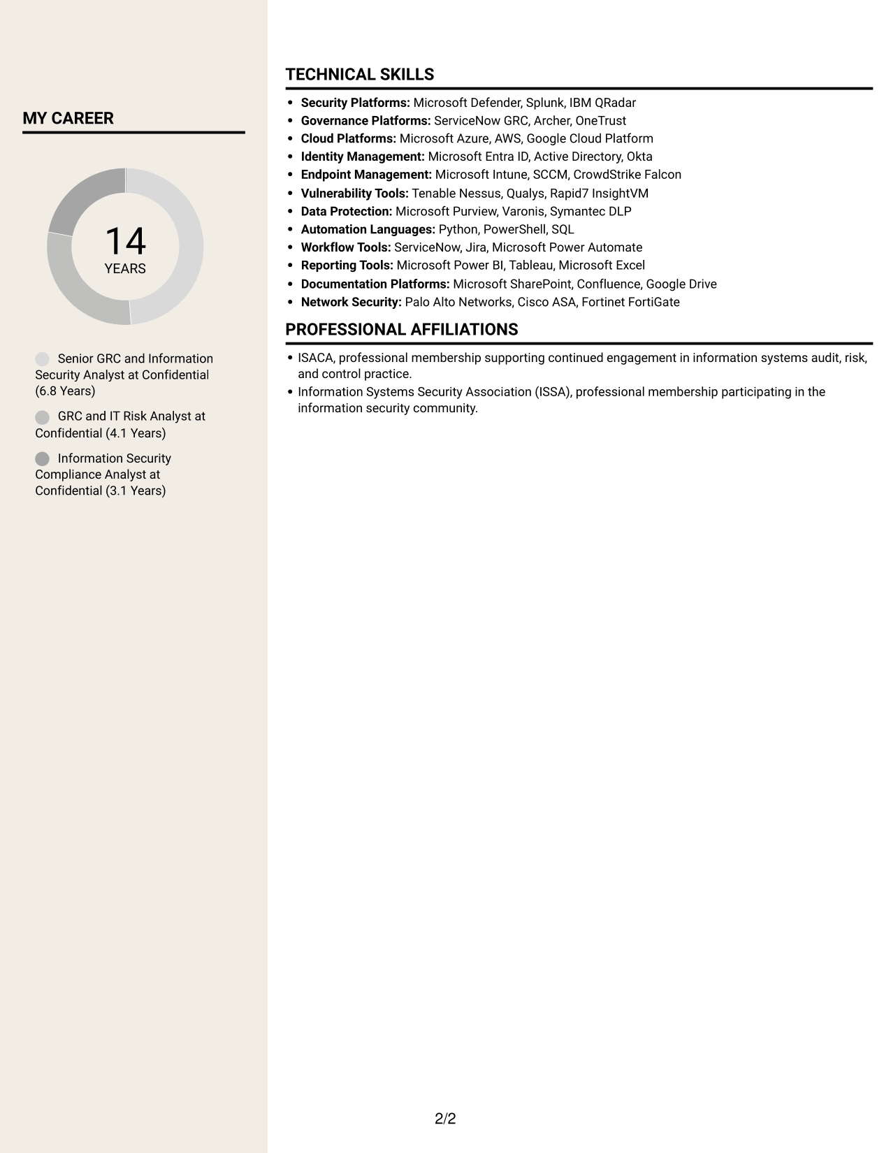 Resume example — page 2