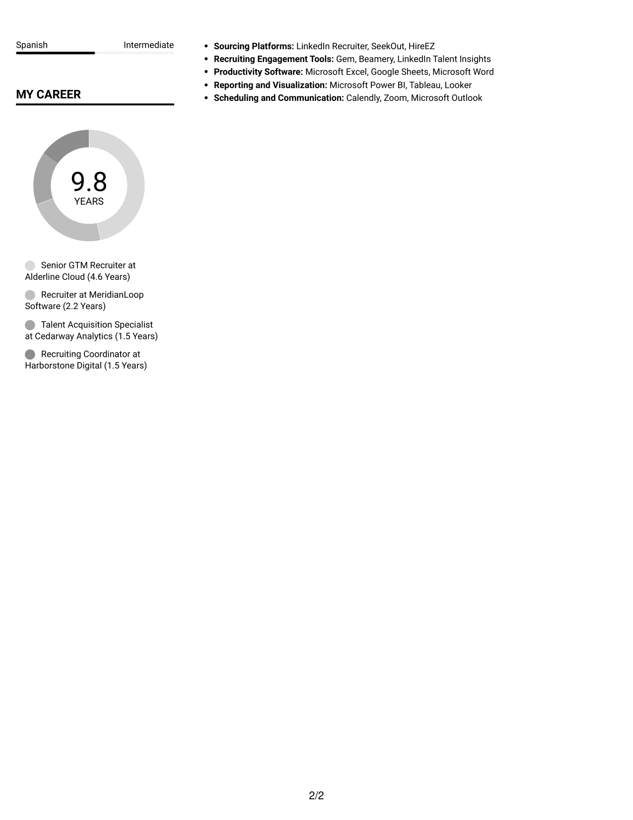 Resume example — page 2