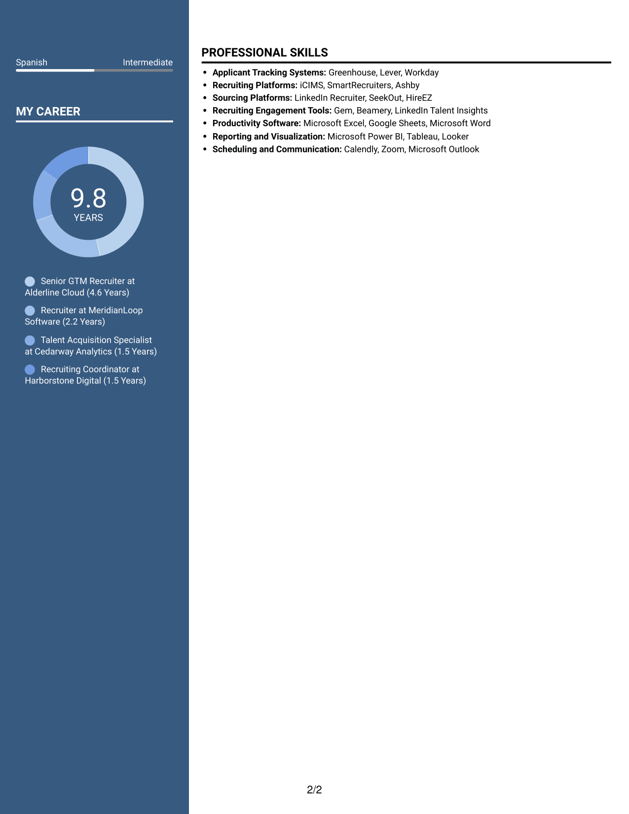 Resume example — page 2
