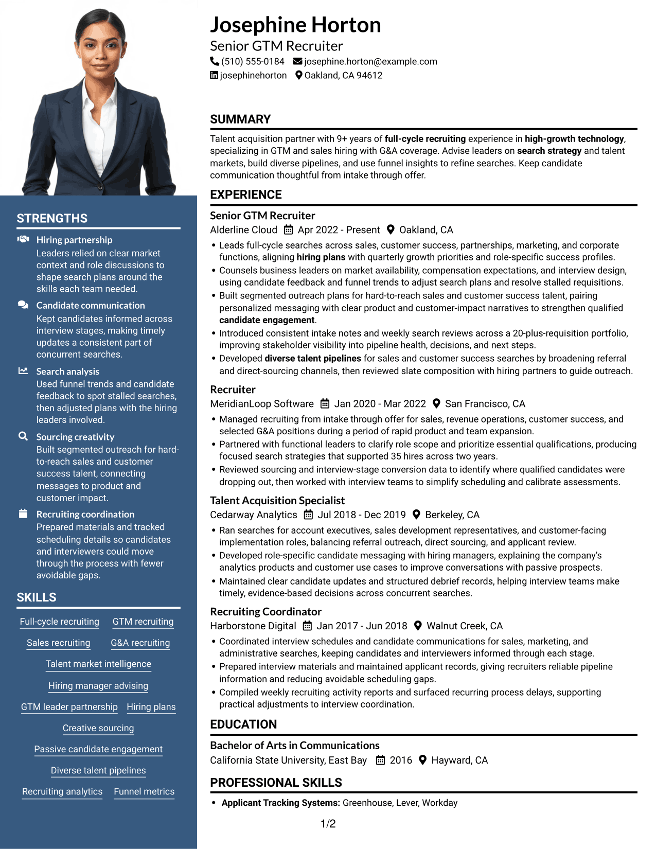 Resume example — page 1