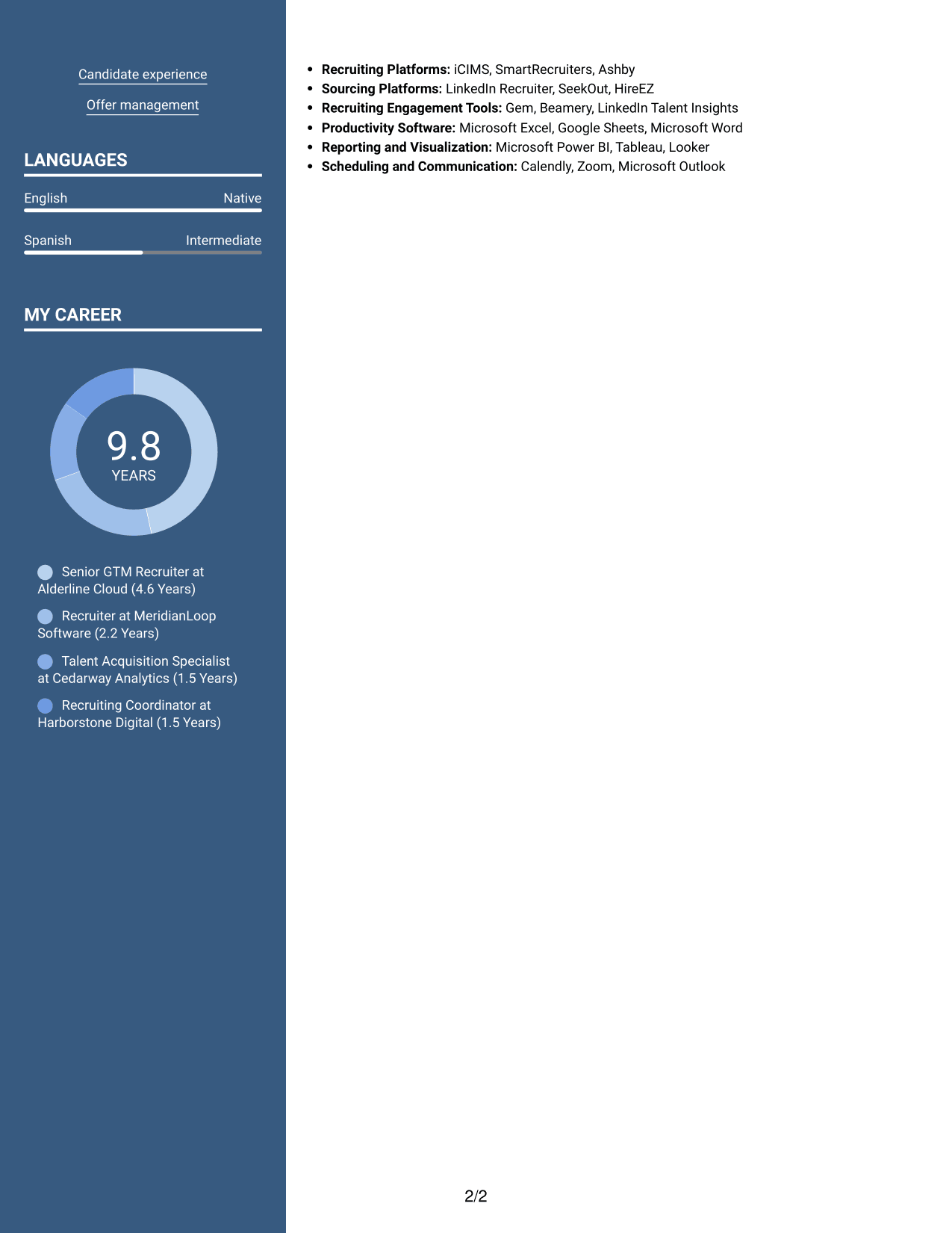 Resume example — page 2