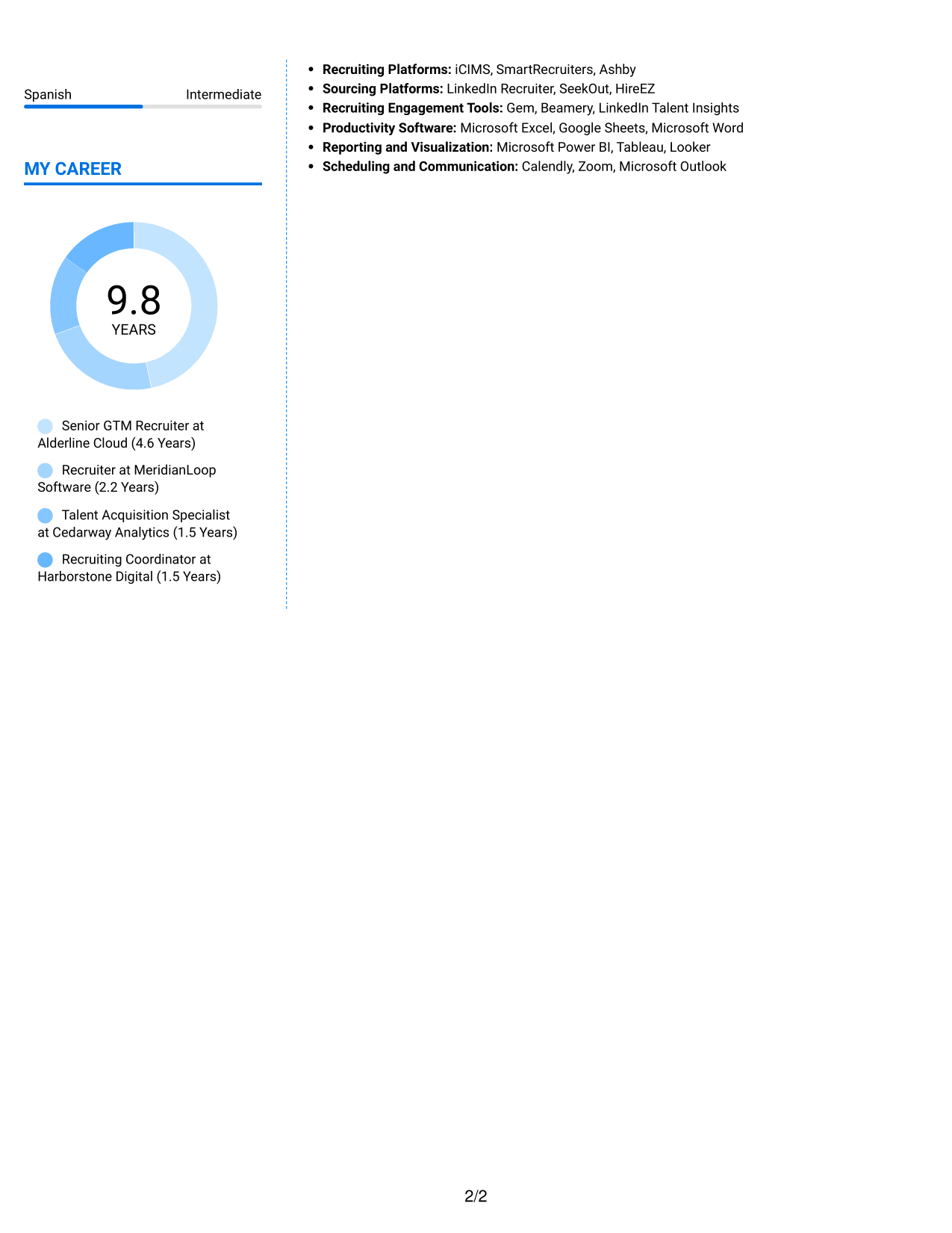 Resume example — page 2