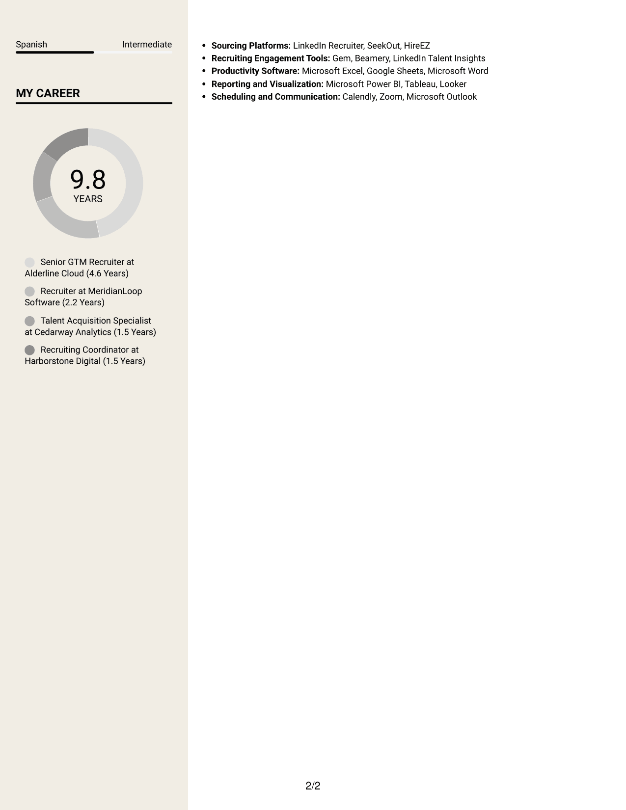 Resume example — page 2