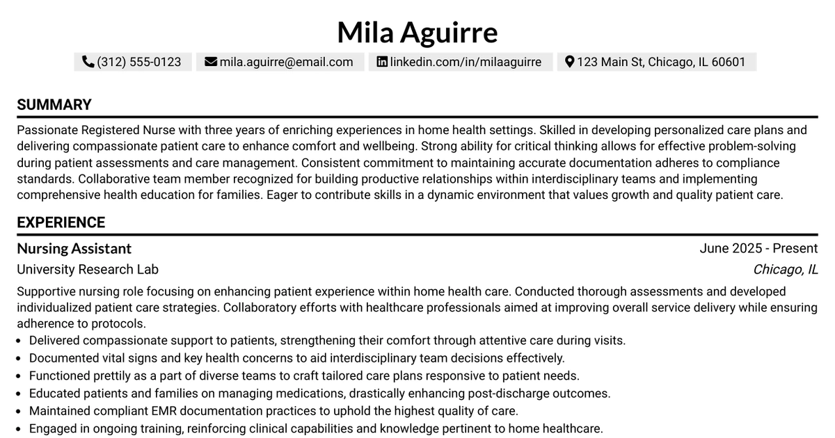 33 Home Health RN Resume Templates with Example 2026 (ATS-Optimized)