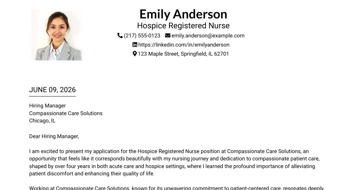 30+ Hospice Registered Nurse Cover Letter Templates with Example 2026
