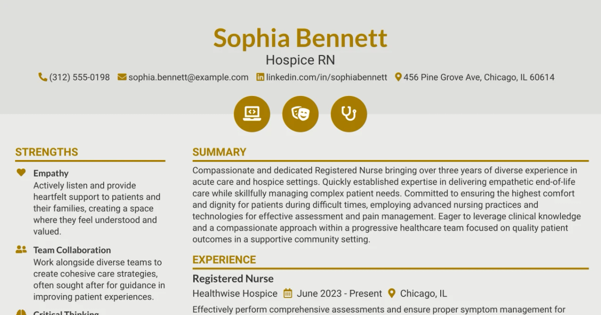 33 Hospice RN Resume Templates with Example 2026 (ATS-Optimized)