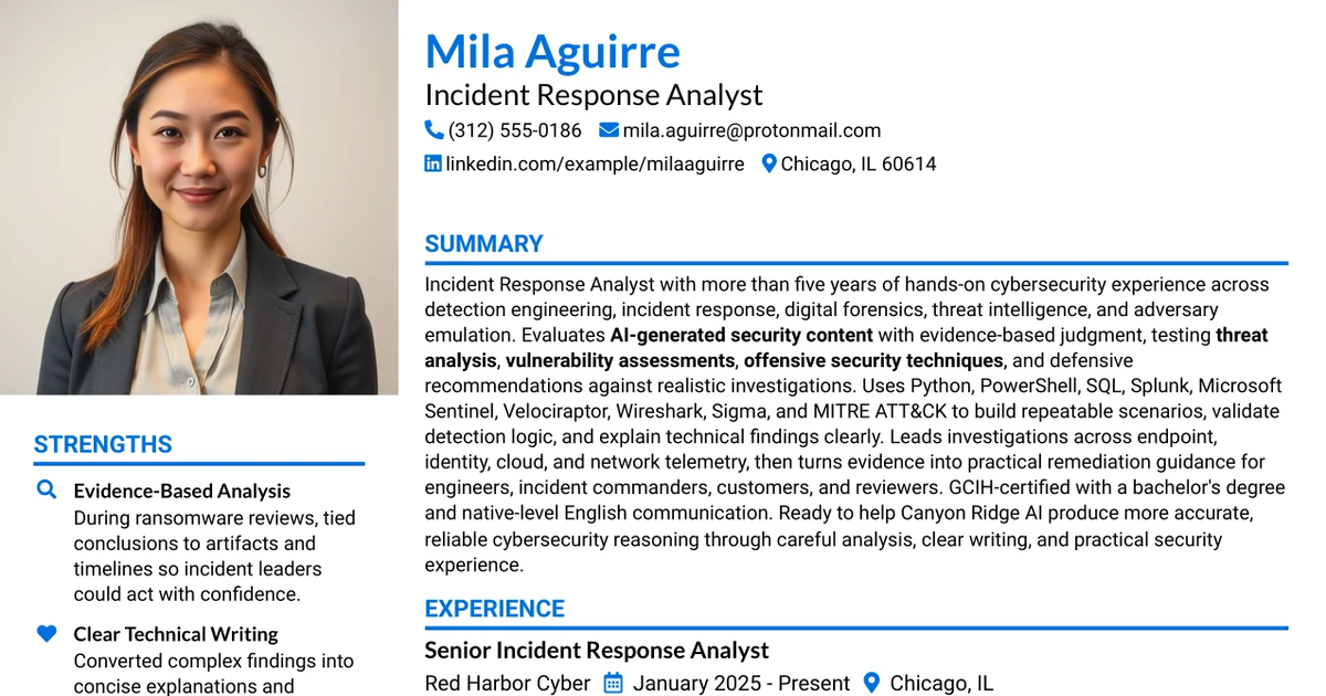 33 Incident Response Analyst Resume Templates with Example 2026 (ATS-Optimized)