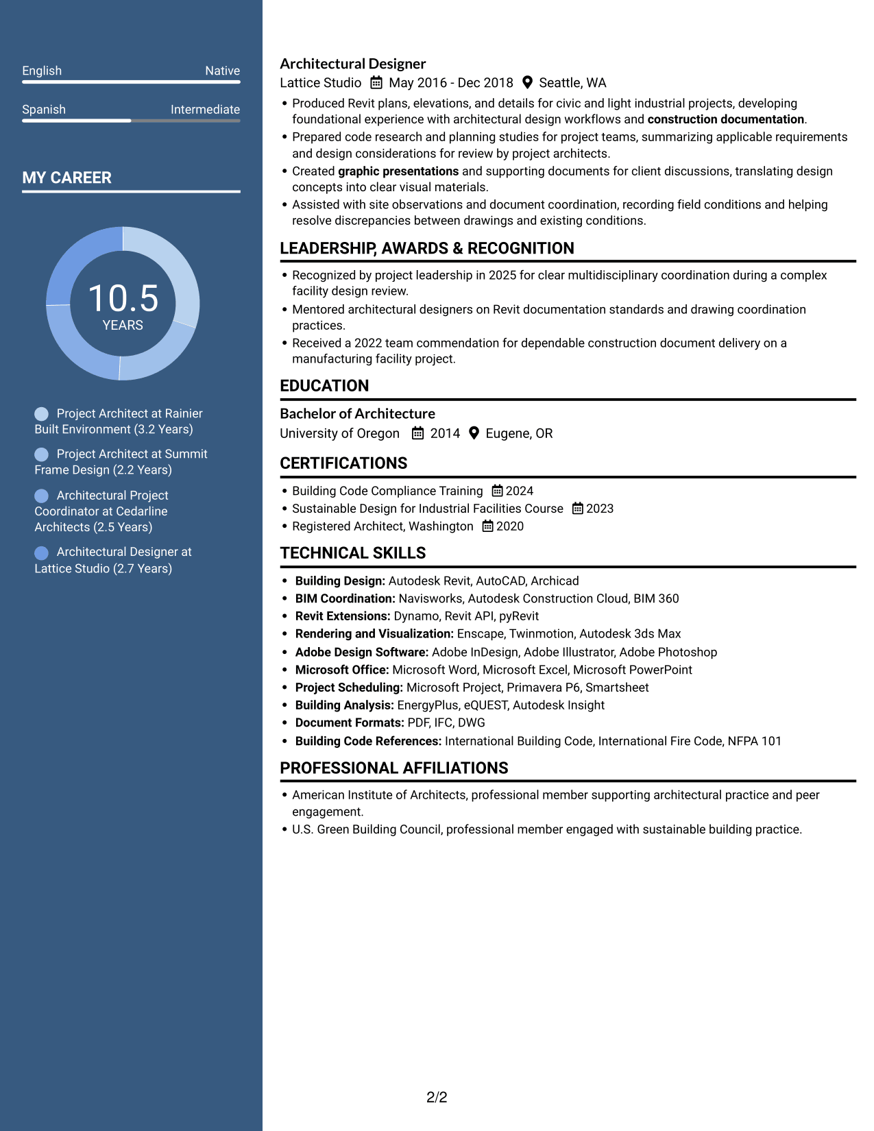 Resume example — page 2