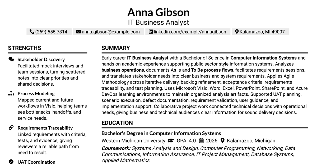 7 Information Technology Programmer Analyst - IT Business Analyst Resume Templates with Example
