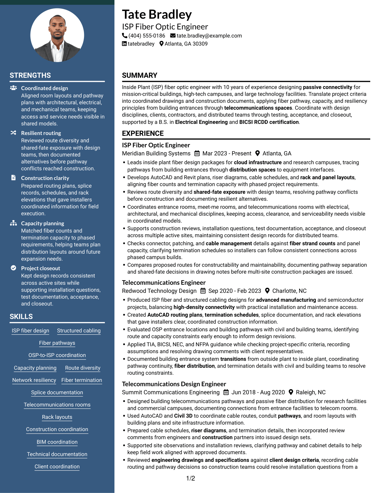 Resume example — page 1