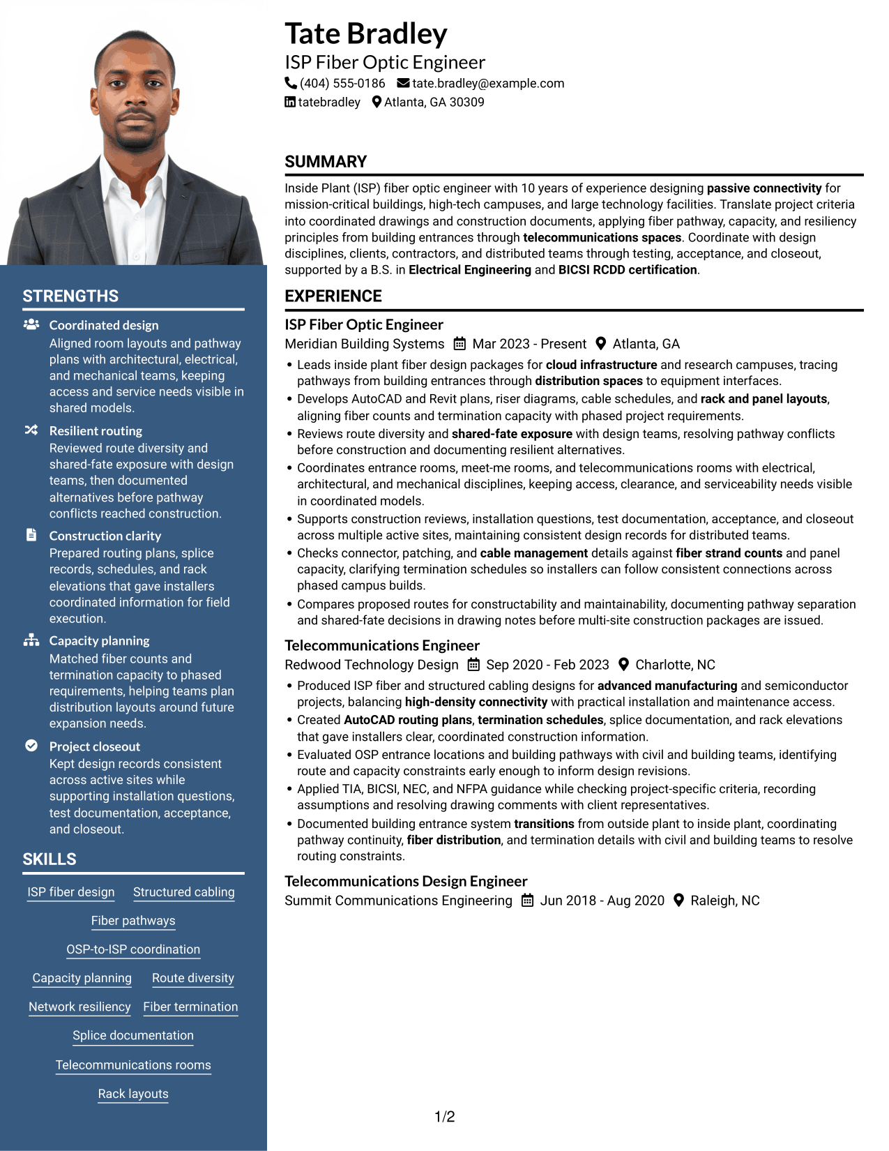 Resume example — page 1