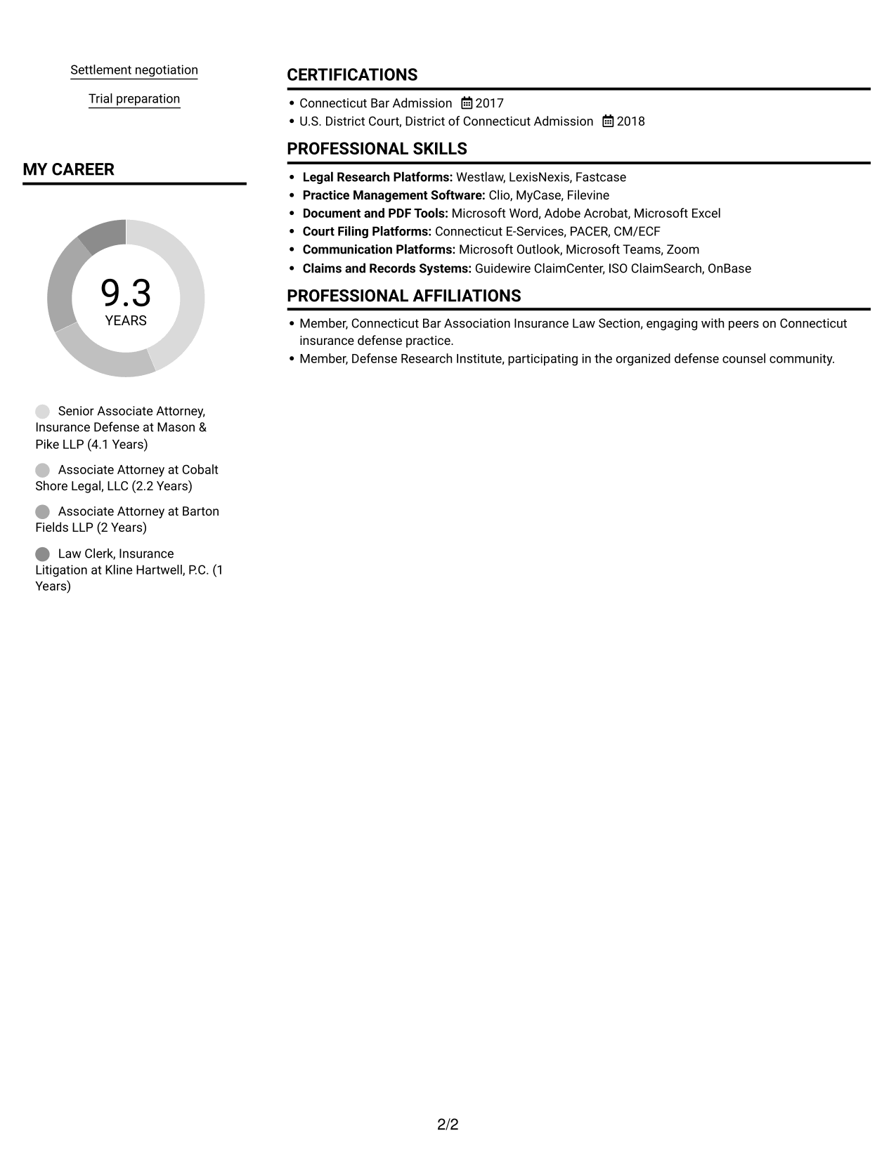 Resume example — page 2