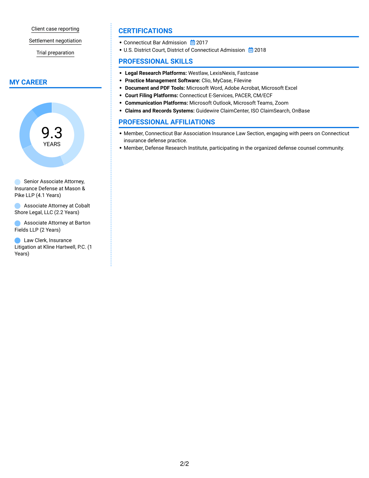 Resume example — page 2