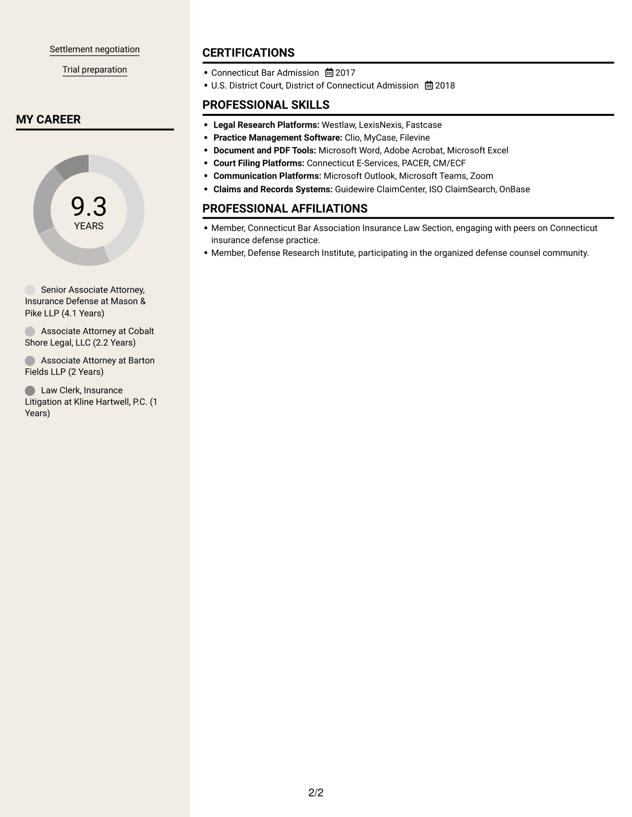 Resume example — page 2