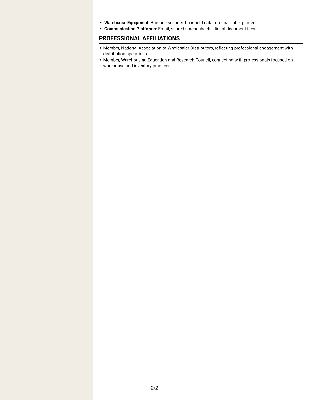 Resume example — page 2