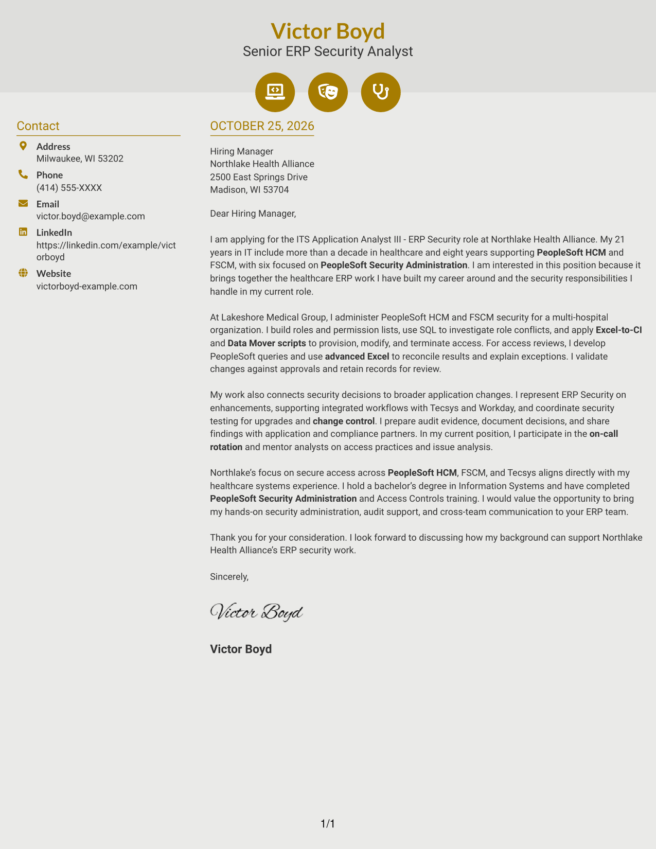 Cover letter example — page 1