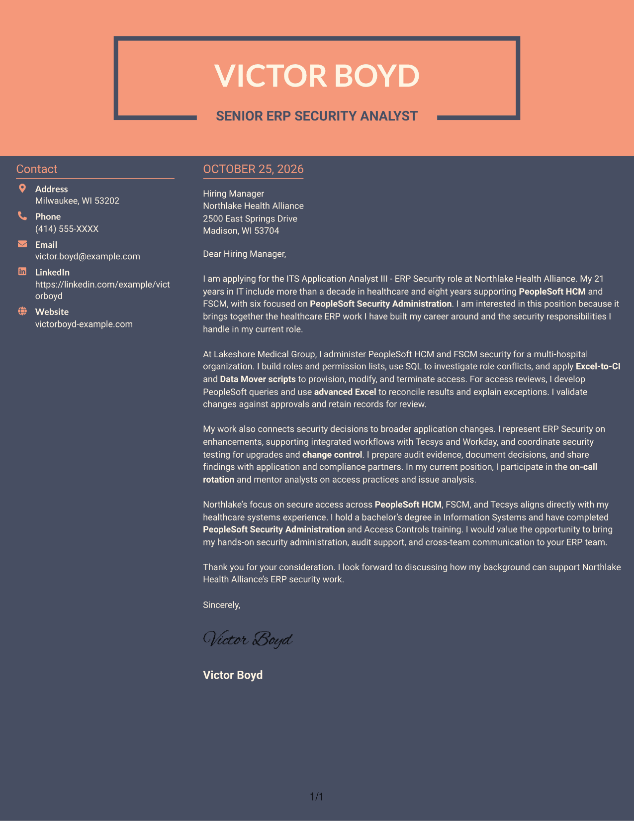 Cover letter example — page 1