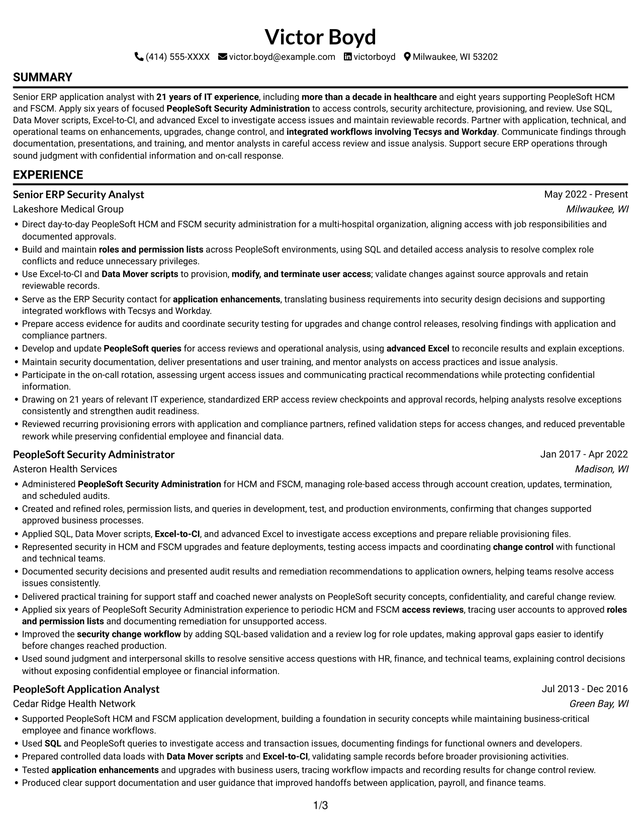 Resume example — page 1