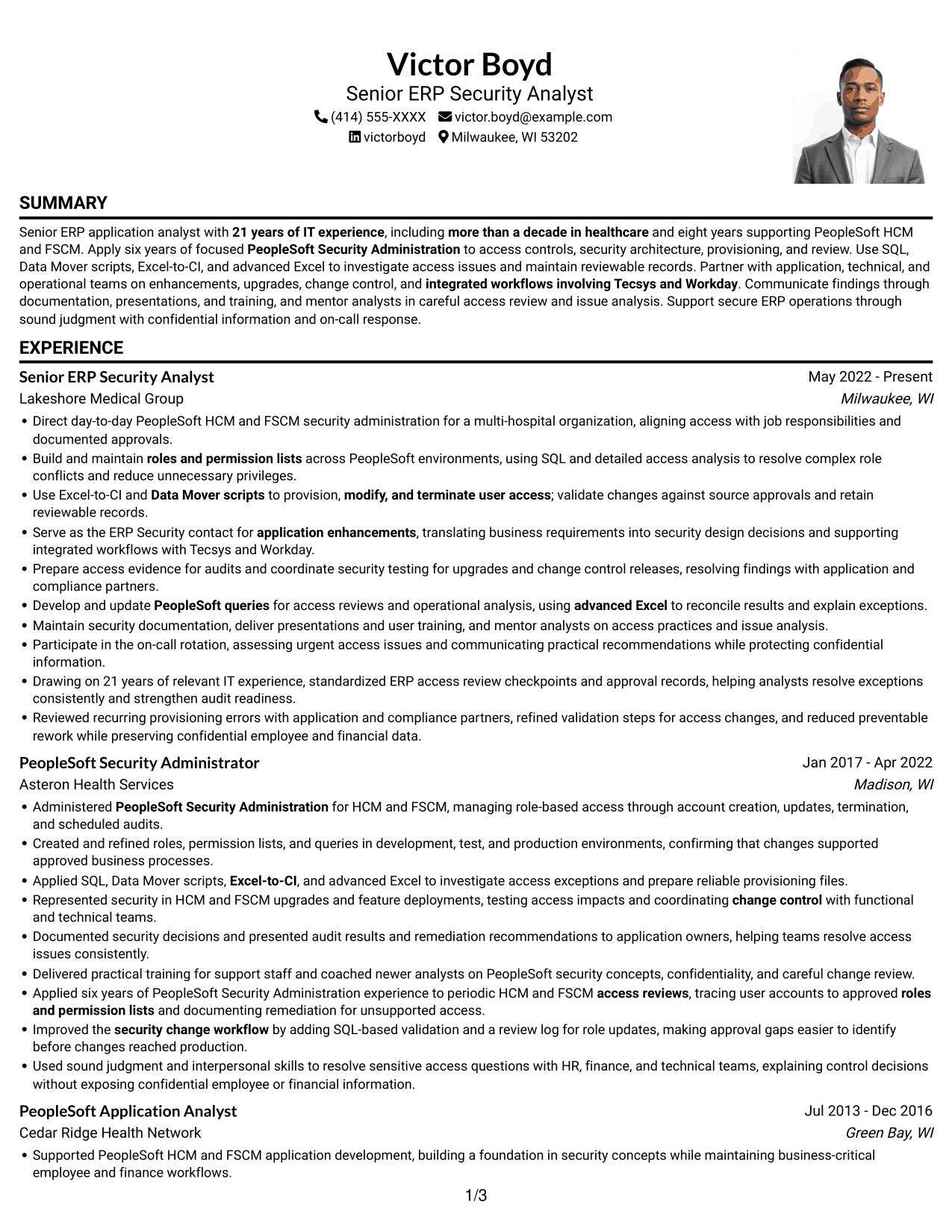 Resume example — page 1