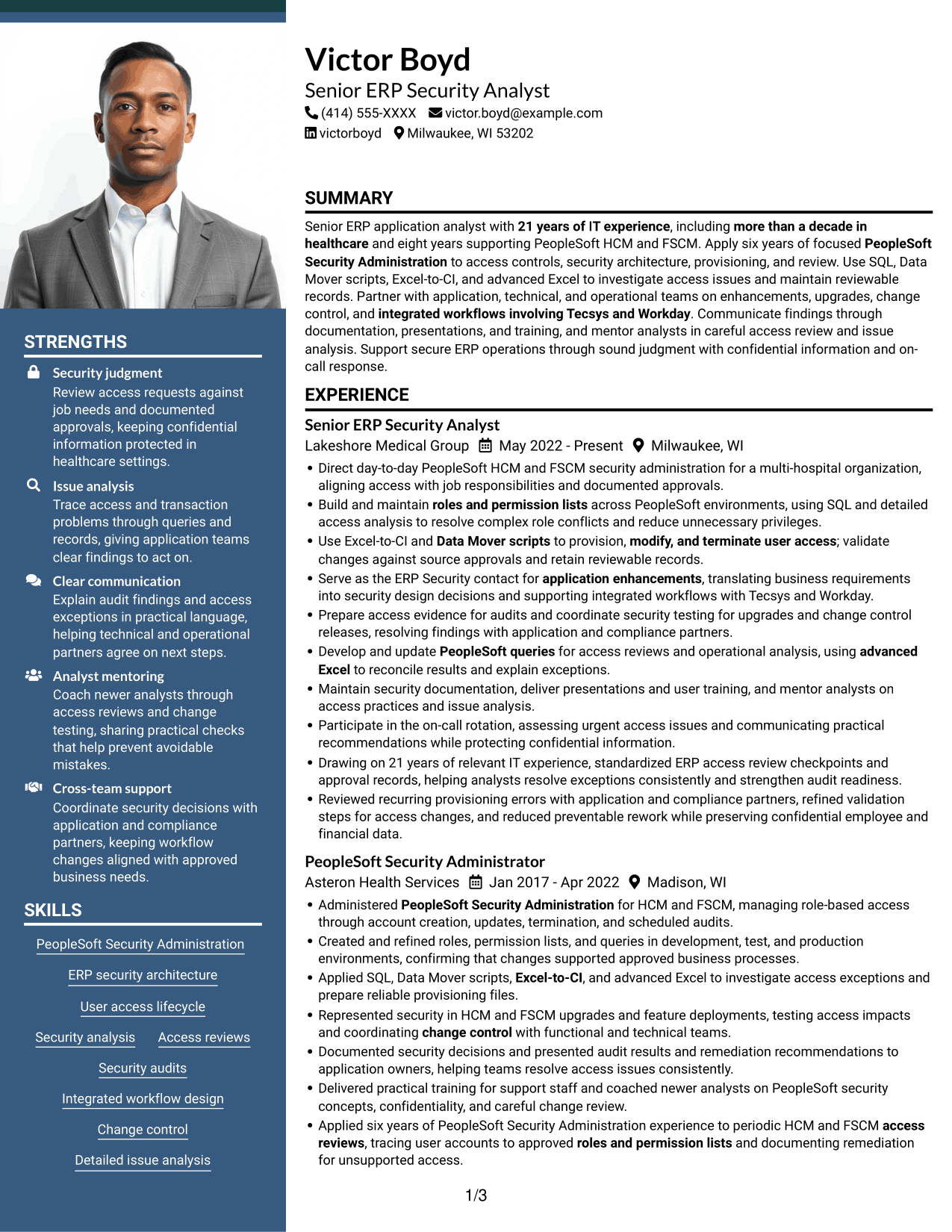 Resume example — page 1