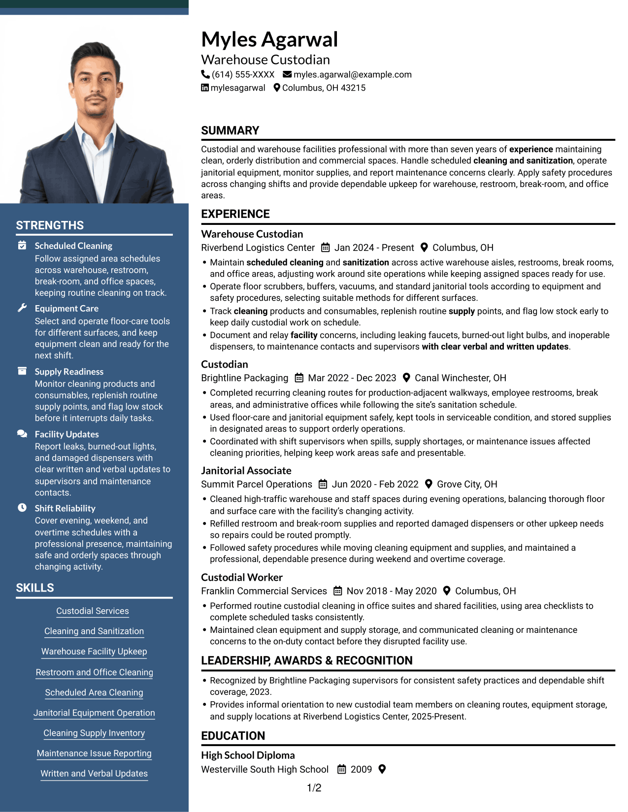 Resume example — page 1