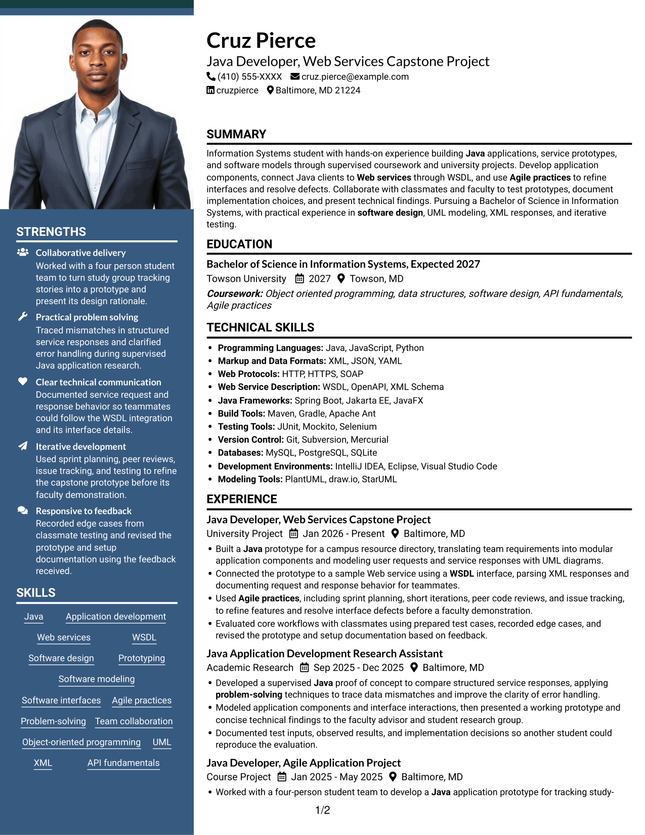 Resume example — page 1