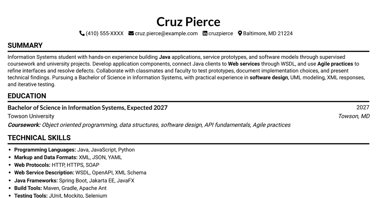 7 Java Developer Intern - Web Services Resume Templates with Example